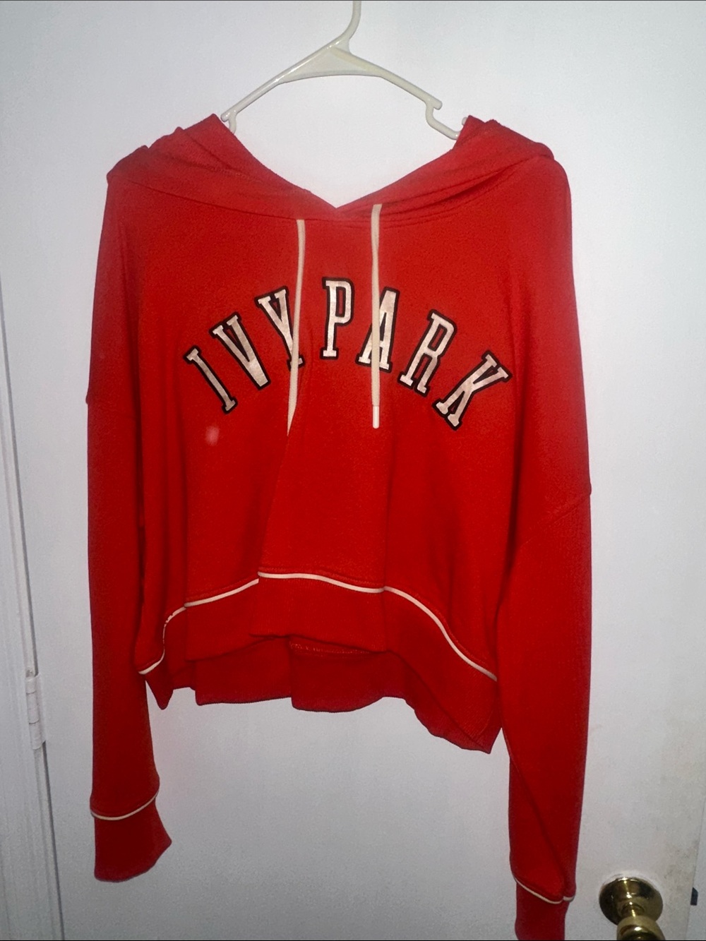 IVY PARK Red Hooded Sweatshirt with Contrast Piping